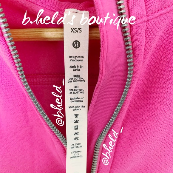lululemon Scuba Oversized Half-Zip Hoodie in Sonic Pink Size XS/S Brand New NWT - Picture 6 of 15